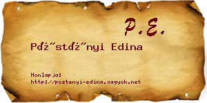 Pöstényi Edina névjegykártya